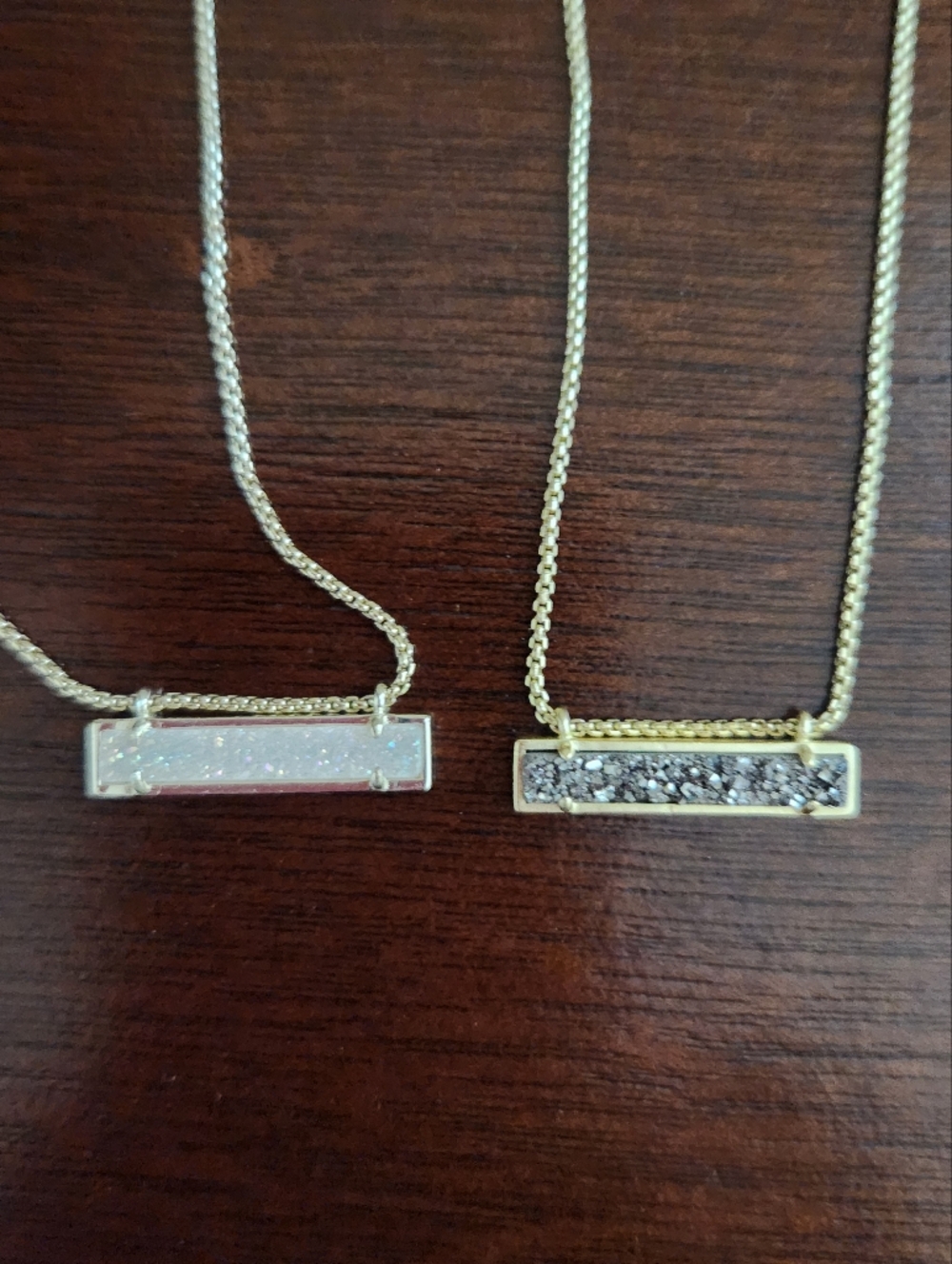 Kendra Scott Leanor Bar Necklace Gold Drusy Necklaces Set